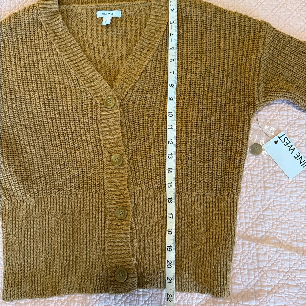 Nine West Brown Cardigan Sweater - Picture 6 of 9